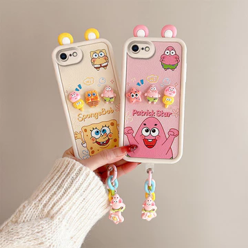 Ốp lưng iPhone 7 Ốp lưng iPhone 8 iPhone se (2020) Ốp lưng iPhone se (2022) Tương thích với Ốp điện thoại mềm hình tai hoạt hình 3D dễ thương có họa tiết da BB-PWED