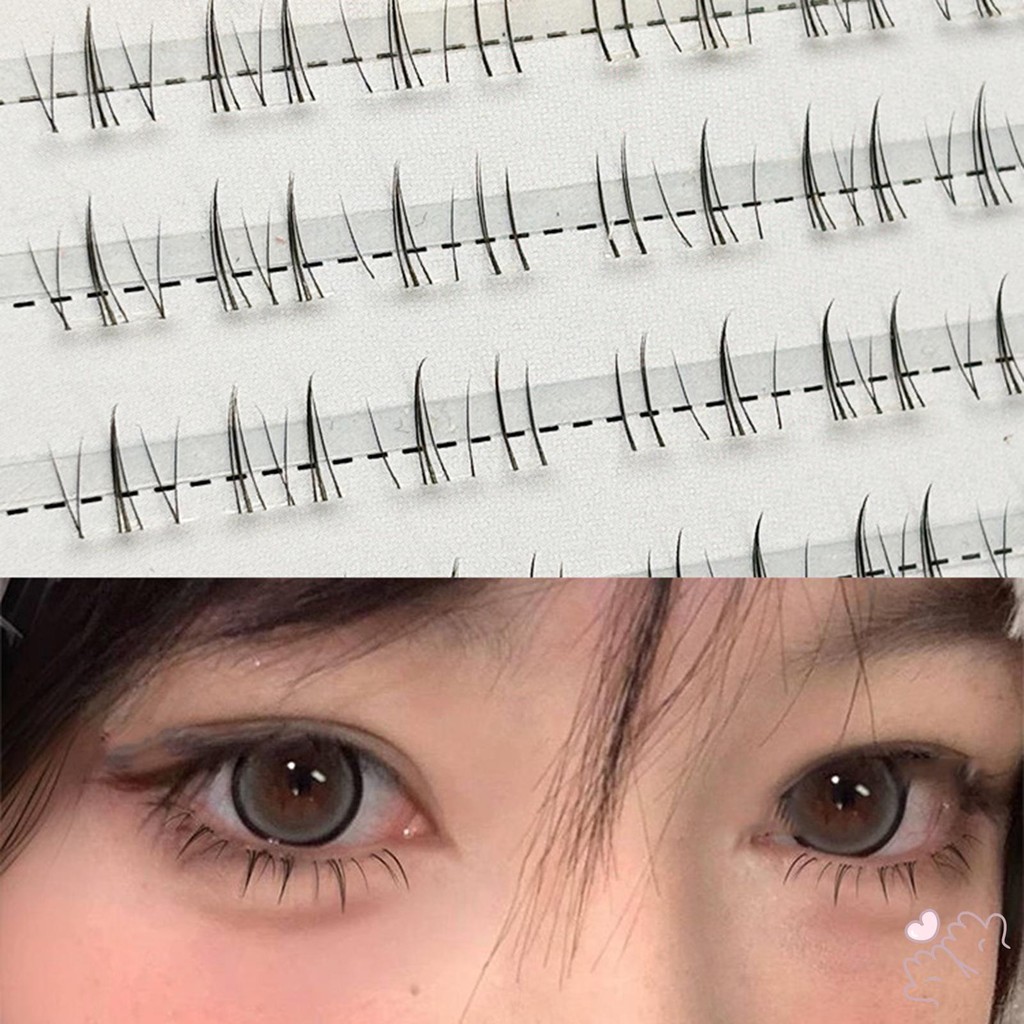 Lông mi dưới thực tế màu đen Wispy Cụm nối mi thoải mái cả ngày và đêm