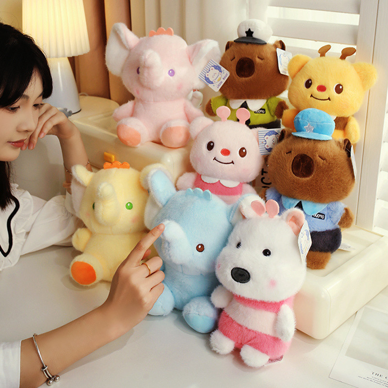 Rytanda Capybara Búp bê voi sang trọng Ong, Đồ chơi sang trọng cho gấu, Động vật mô phỏng dễ thương, Đệm Sofa mềm, Đồ chơi làm dịu trẻ em, Quà tặng sinh nhật bạn gái, Trang trí Giáng sinh