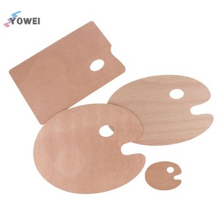 YOWEI Bảng Sơn Gỗ Có Lỗ Ngón Tay Cái Tranh Gỗ Bảng Màu Trộn Hình Bầu Dục Vuông Dầu Sơn Khay Bảng Màu Nước Pallet VN