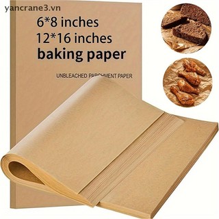 {YAN3} 50 / 100 Cái Giấy dán da Tấm nướng bánh giấy không dính cắt sẵn Giấy nướng bánh sẽ không uốn cong Giấy sáp đốt cháy {yancrane3.vn}