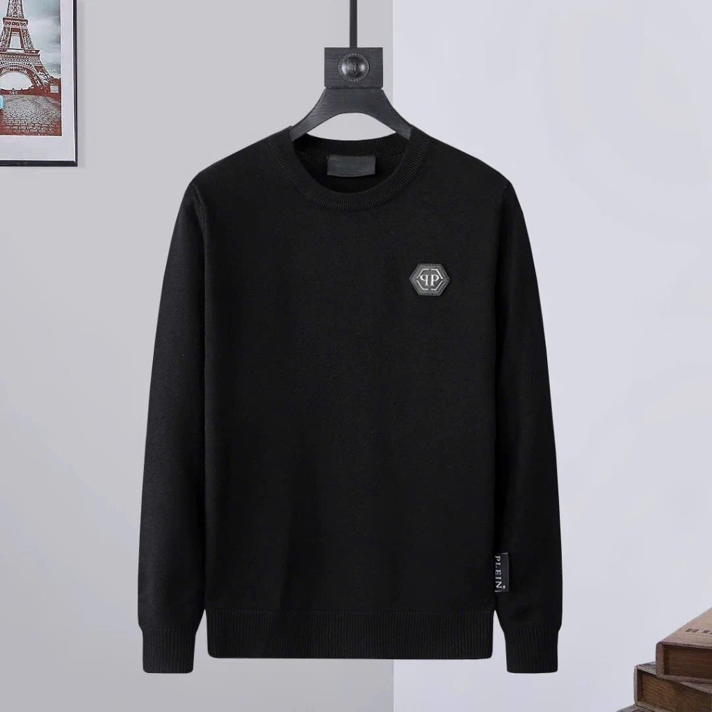 Áo Len Trơn Logo Sắt QP KCloset Áo Sweter Chất Len Tăm Dày Dặn Dáng Rộng Nam Nữ NA582