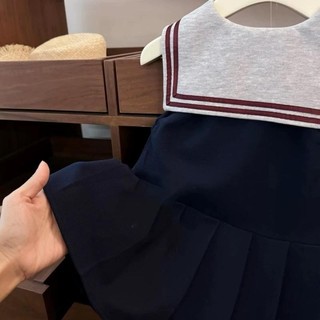 D455-[tomnaukid] Đầm Polo viền Thuỷ thủ cho bé gái size từ 8-30Kg