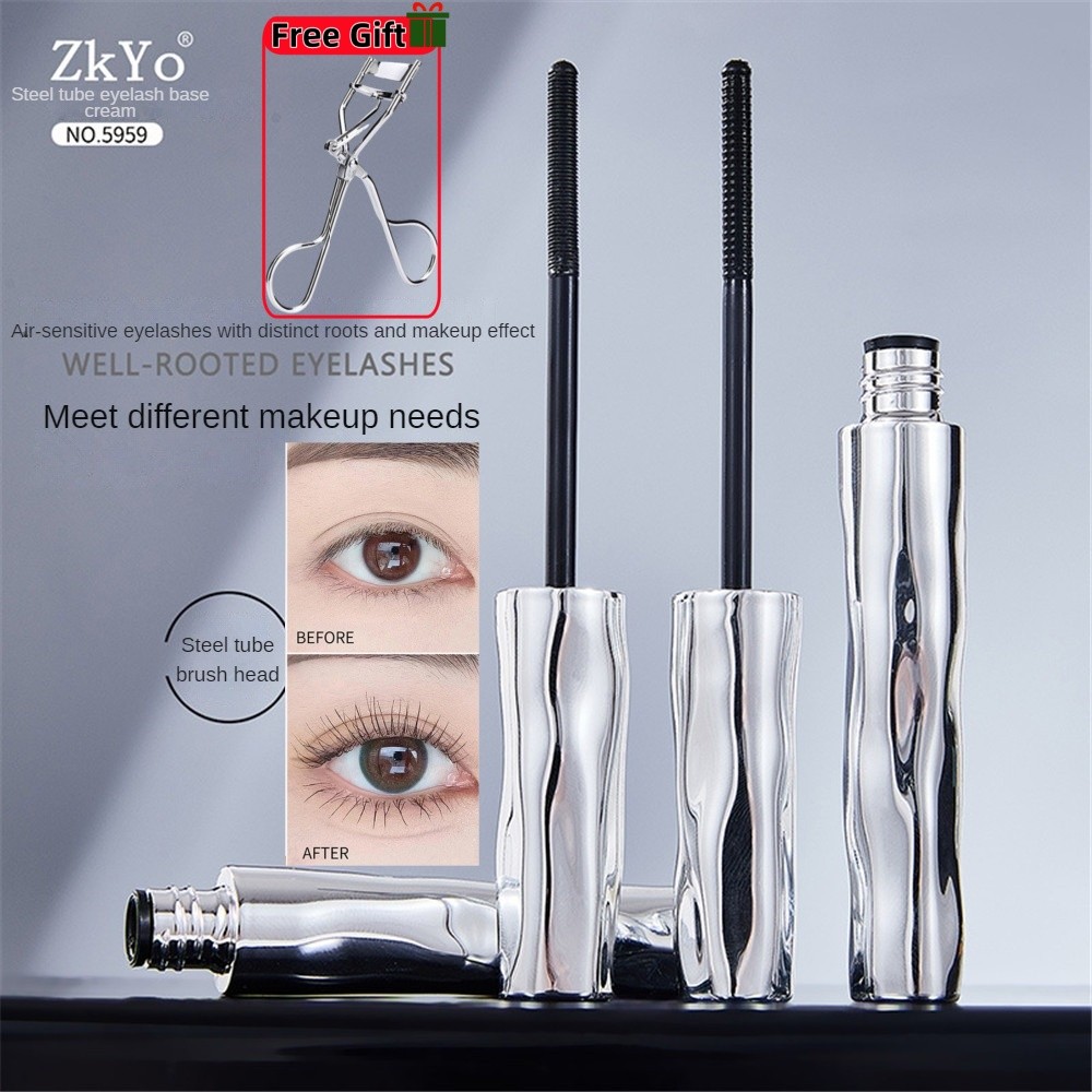 Ảnh Giao Hàng Nhanh [Quà Tặng Miễn Phí] Mascara Zkyo Natural Curling Quick Drying Matte Lash Cream Waterproof Long-lasting Non-lemudged Eyes Makeup Cosmetics (THỦY TINH) 1