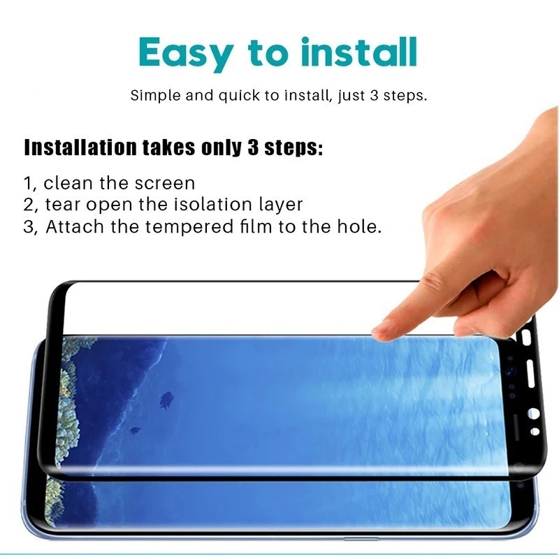 Phim Kính Cường Lực Cạnh Đen Cong 100D Cho Samsung Note S9 S8 S7 S23 S22 S21 S20 S10 S 20 10 9 8 Plus Ultra Edge 5G 4G UW Ánh Sáng Sang Trọng Chống Trầy Xước Bảo Vệ Chống Cháy Nổ