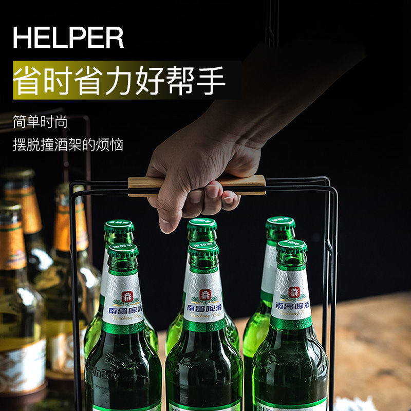 Giá đỡ di động trưng bày bia, thanh quầy, giỏ đựng chai