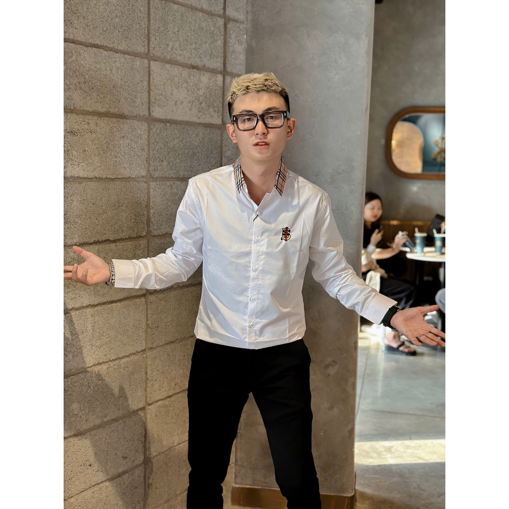 Áo Sơmi Nam Cao Cấp Phong Cách Hàn Quốc Thiết Kế Basid Đơn Giản  Menswear Ảnh Thật 100%