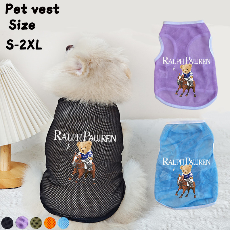 ✨ Hàng Mới Về ✨ S-2XL Mèo / Chó Thoải Mái Quần Áo Thú Cưng Cưỡi Gấu Họa Tiết In Hình Thoáng Khí Chó Lưới Áo Vest