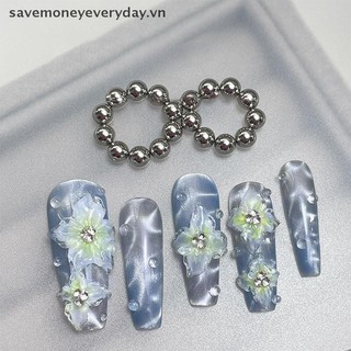 [savemoneyeveryday] Nail Art Round Magnet Beads Ice Flower 's Eye Strong Magnet Nail Art 10 chiếc [vn]