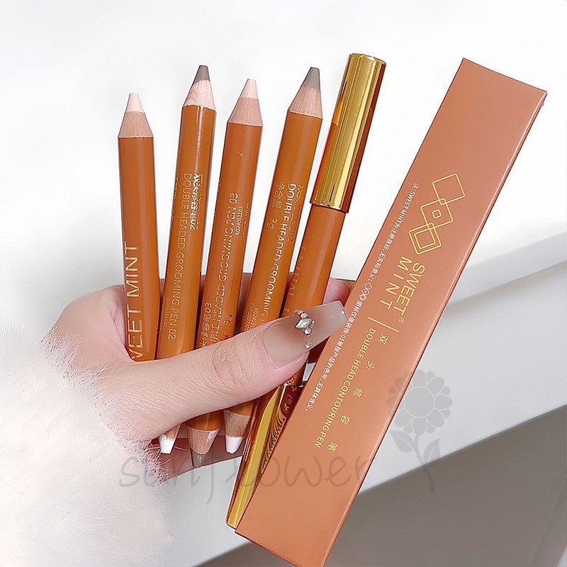 [hướng dương] Bút viền hai đầu Shadow Nose Shadow Highlight Contouring Contouring One Stick