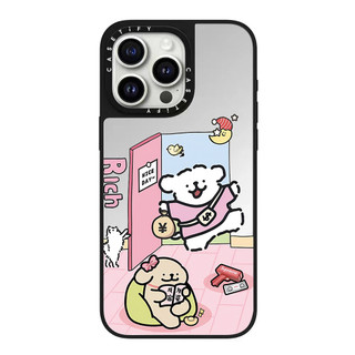Swing Dog Mirror Vỏ điện thoại cứng cho iPhone 17 Pro Max 16 Plus 15 14 13 12 11 Vỏ bọc hoàn toàn Vỏ Acrylic phía sau chống sốc