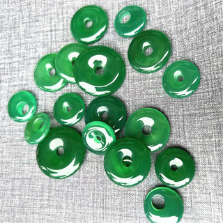 Ngọc mã não xanh chalcedony mặt dây chuyền mặt dây chuyền nhỏ hòa bình khóa dệt tua rua túi treo phụ kiện kẻ sọc