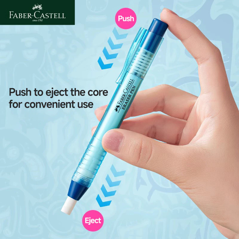 Faber-castell Loại Đẩy Bút Tẩy Màu Bút Chì Văn Phòng Phẩm Cho Học Sinh Sửa Đổi Dụng Cụ