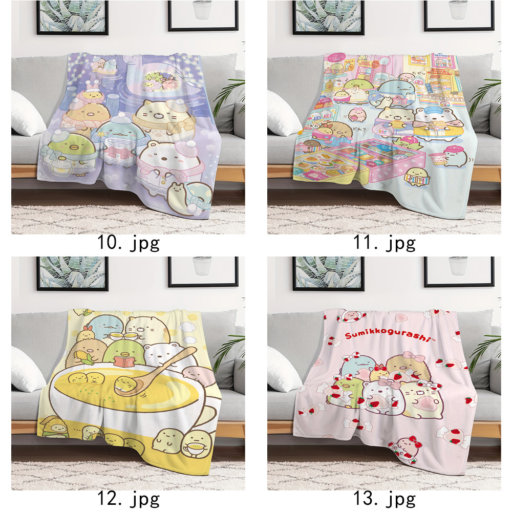 Sumikko Gurashi Flannel Chăn Một Mặt In Flannel Chăn Điều Hòa Không Khí Chăn