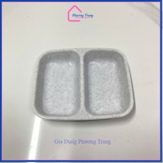 Combo 5 Khay Nước Chấm 2 Ngăn (9 x 7cm) Nhựa Melamine nhiều màu - Phương Trang