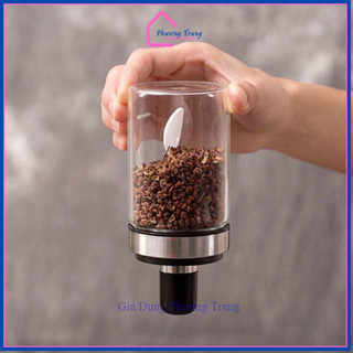 Combo 5 Hũ đựng gia vị  thuỷ tinh kèm muỗng - Lọ đựng gia vị chất liệu thủy tinh kèm thìa - Phương Trang