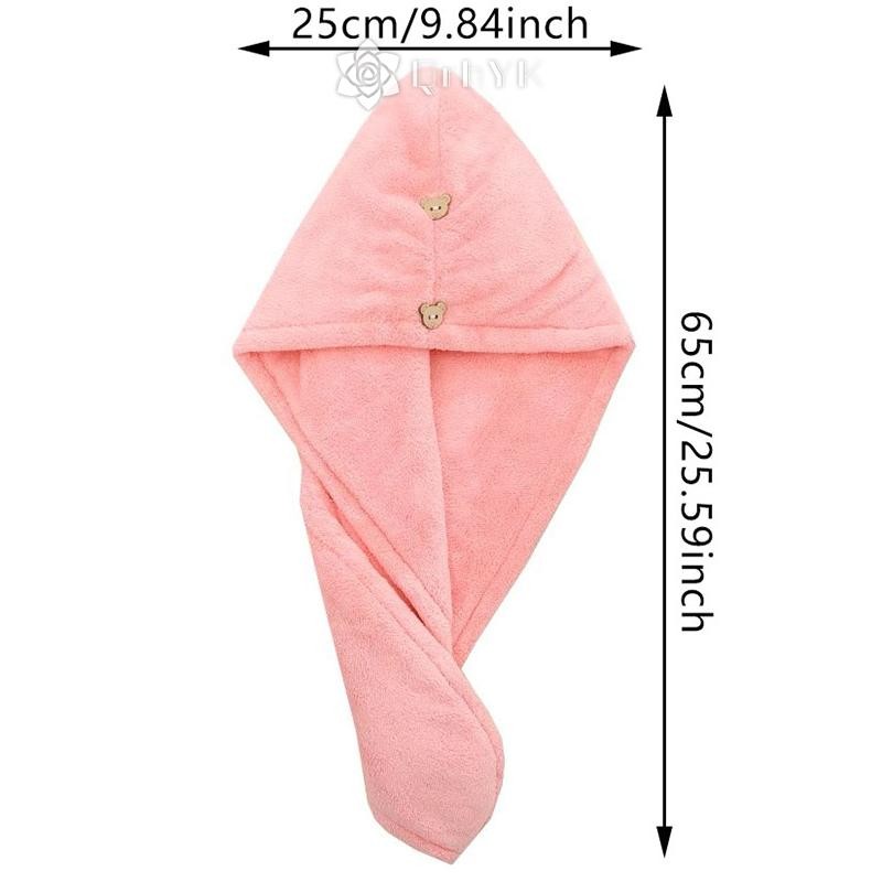 Qrhyk Tóc Dài Nhanh Khô Khăn Nữ Chắc Chắn Tắm Phòng Tắm Tắm Siêu Thấm Hút Turban Tóc Sấy Mới