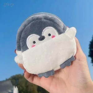 Túi đựng tai nghe ví Jfory Túi lưu trữ nhỏ hoạt hình có dây kéo Túi chim cánh cụt dễ thương đa năng để mua sắm,