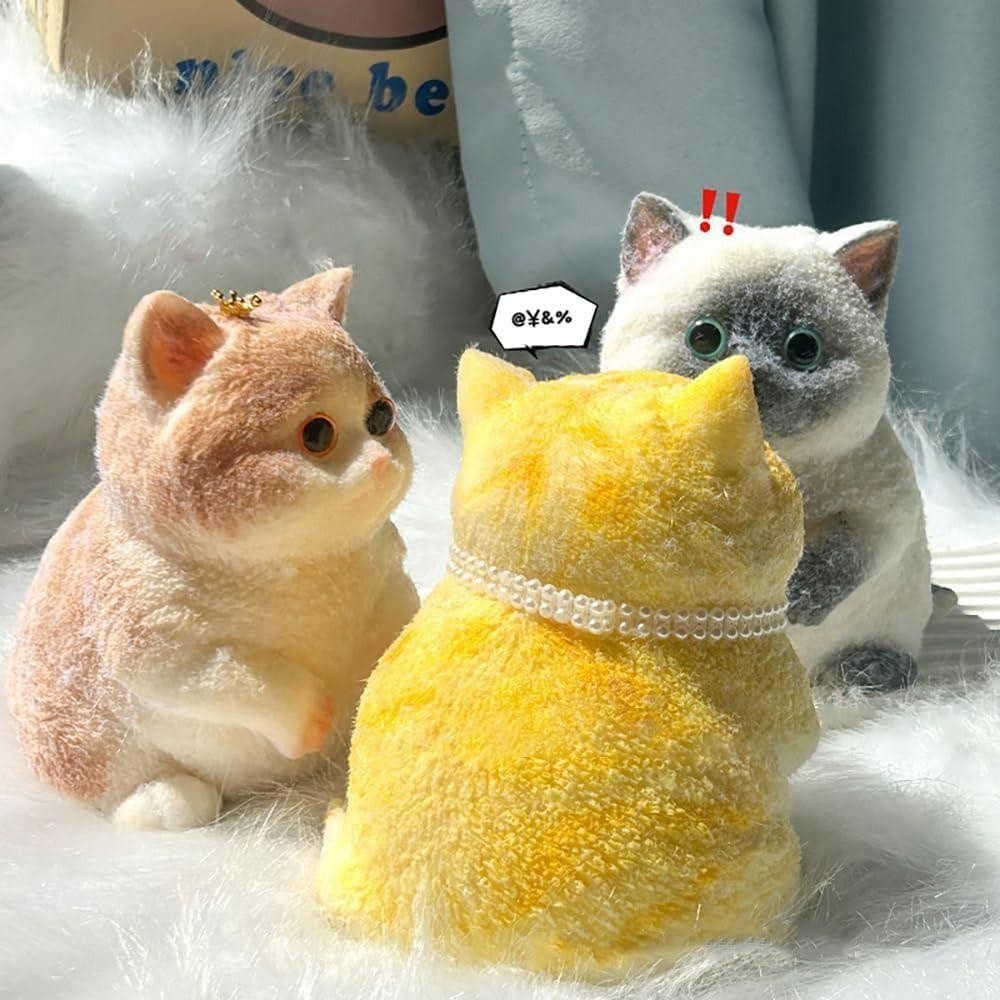 SMILE Squishy Relief Bóp Đồ chơi cho mèo, Với bề mặt đổ xô Đồ chơi giảm căng thẳng cho mèo Squishy Fidget, Thư giãn lo âu Đồ chơi bóp mềm hình mèo dễ thương lớn cho người lớn Trẻ em