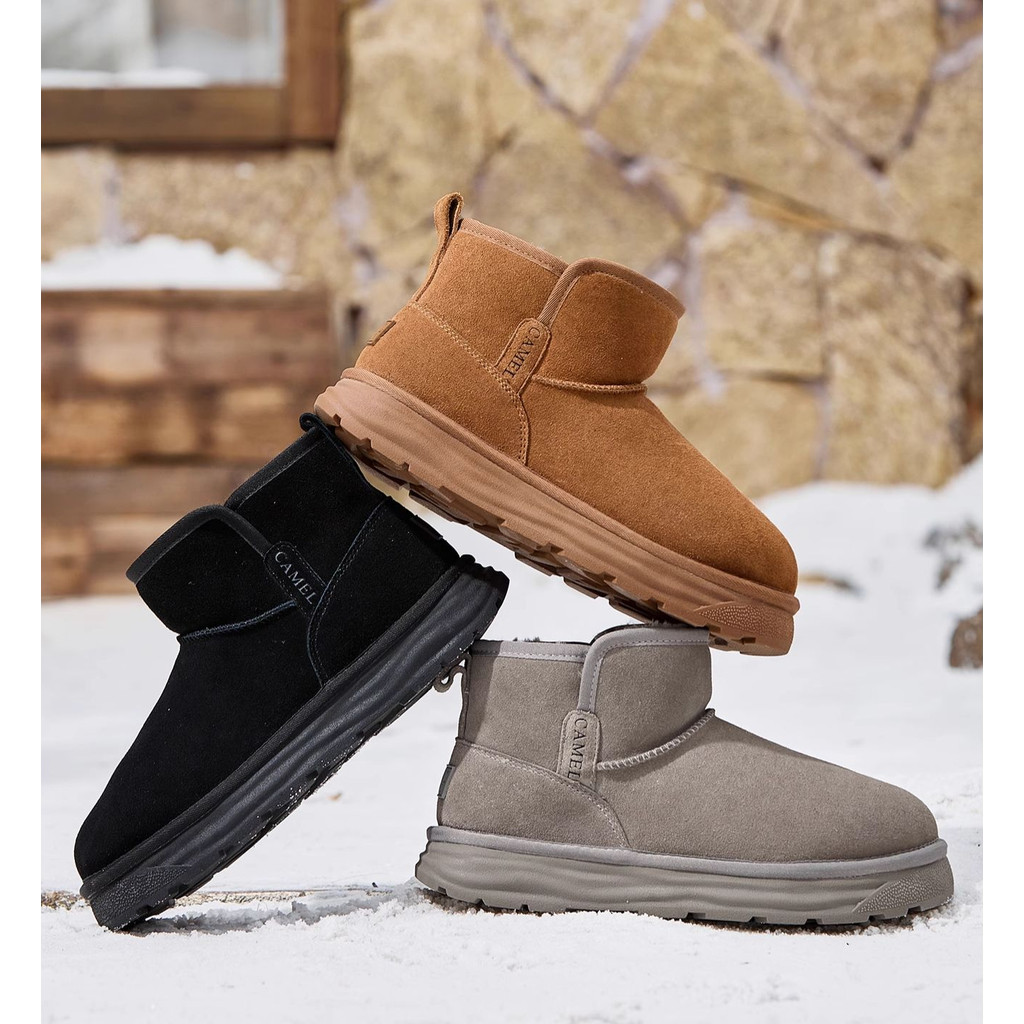 Ảnh Giày bốt tuyết nam CAMEL CROWN Plus Nhung đế dày nâng cao ngón chân tròn Giày Cotton thông thường 2