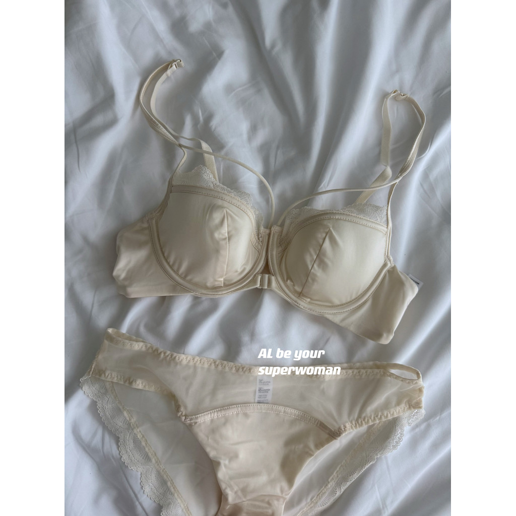 Liền Mạch Khóa Trước Gợi Cảm Bộ Đồ Lót Mỏng Phong Cách Push-Up Áo Ngực Lớn Nhìn Nhỏ