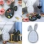 Flgo Silicone Thỏ Khay Tai Khuôn Epoxy Coaster Khuôn Handmade Nghệ Thuật Khuôn Silicon Kết Cấu Thích Hợp Cho Nghệ Thuật Creati
