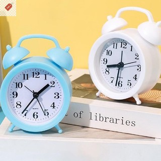 ALIK 1PC Trang Trí Nhà Cửa Đồng Hồ Báo Thức Nhỏ Sáng Tạo Tròn Đồng Hồ Báo Thức Di Động Để Bàn Đồ Trang Trí VN