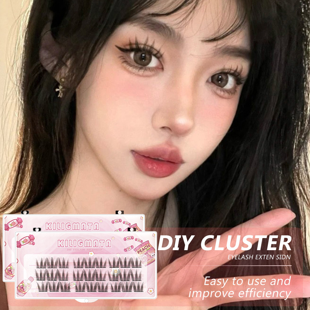 Kiligmatata Mới DIY Cluster 10-12 Mix Trung bình Lông mi dài Tái sử dụng Trang điểm