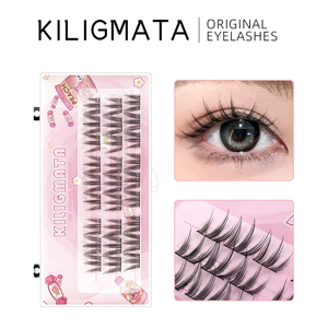 Kiligmatata Mới DIY Cluster 10-12 Mix Trung bình Lông mi dài Tái sử dụng Trang điểm