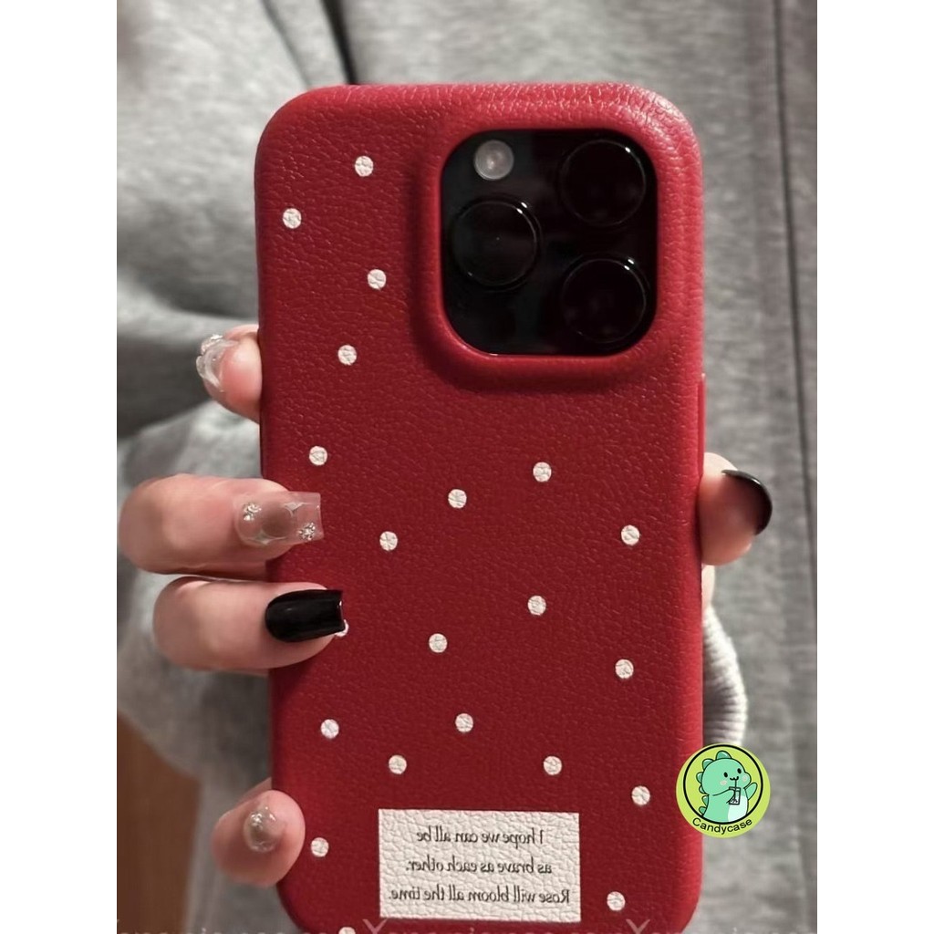 Vỏ Da Giả Cho OPPO Reno 12 11 A97 A96 A76 Reno 8T 5G 8Z 7Z 8 7 Lite 6 5 4Z A73 5G A58X A78 A57 A77 5G A15s Vỏ Đơn Giản Dễ Thương Chấm Bi Màu Kẹo Vỏ Điện Thoại Mềm