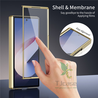Vỏ bọc mỏng AG mờ, bản lề, nắp tự động rebound, kính trước, cho Samsung Galaxy Z Fold 6/5/4/3