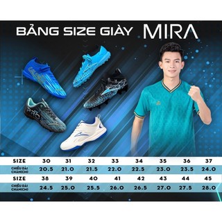 Giày Bóng Đá Chính Hãng Mira Flexi Sân Cỏ Nhân Tạo May Full Đế Cao Su Cao Cấp Full Box Hãng