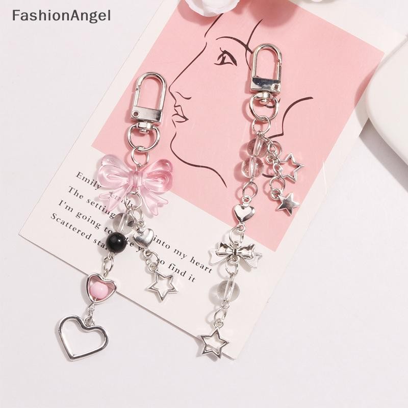 FashionAngel Goth Điện Thoại Quyến Rũ Nơ Trái Tim Ngôi Sao Móc Khóa Mặt Dây Chuyền Túi Dây Xích Điện Thoại Phụ Kiện Dễ Thương Cho Bé Gái Nữ Trang Sức VN