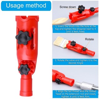 Com * Bộ mở rộng bàn chải sơn đa góc Con lăn sơn Bộ chuyển đổi cực Kẹp công cụ vẽ tranh treo tường Bàn chải sơn trần mở rộng