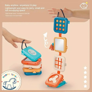 Bảng đồ chơi đa chức năng: Bộ trò chơi cảm giác dành cho trẻ sơ sinh 0-3 tuổi trau dồi kỹ năng vận động tinh, thích hợp cho du lịch hàng không - hoạt động học tập giáo dục - bảng cảm giác