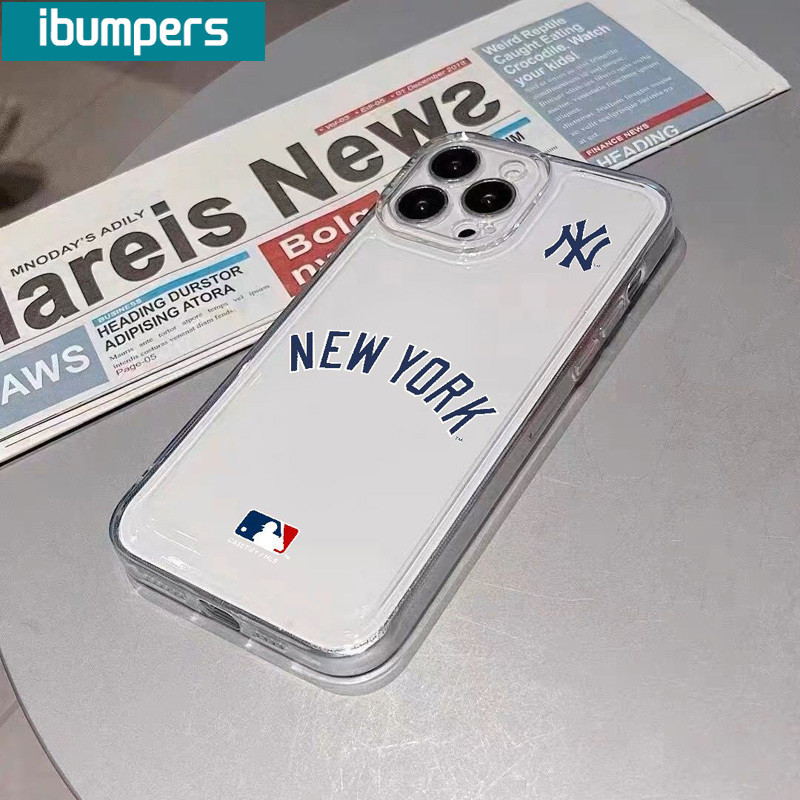 ibumpers Ốp lưng iPhone Thẩm Mỹ Độc Đáo Họa Tiết LOGO MLB Ốp Điện Thoại TPU Mềm Chống Sốc Iphone 16 15 14 13 12 11 Pro Max IP 7 8 Plus Iphon X Xs XR Xs Max