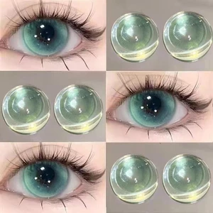 （-0°-8.00°）🌈ZM 🌈/Set 2 Kính Áp Tròng Màu tím/đen/xám thời trang contact lens hợp lệ 6 tháng YX111