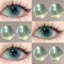 （-0°-8.00°）🌈ZM 🌈/Set 2 Kính Áp Tròng Màu tím/đen/xám thời trang contact lens hợp lệ 6 tháng YX111