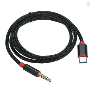 Cáp âm thanh nam Type-C sang 3,5 mm TRRS nam 3.12ft USB-C sang 3,5 mm Dây chuyển đổi âm thanh nổi trên ô tô / gia đình, 3.12ft Đen