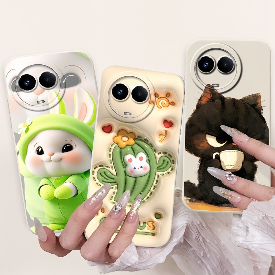 Ốp lưng Realme V50 V50s Panda Rabbit Vỏ điện thoại hoạt hình Silicon mềm mờ Realme RMX3781 RMX3783 Vỏ chống sốc