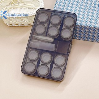 Kudosation 6 Cặp Hộp Bảo Quản Ống Kính Tiếp Xúc Lớn Du Lịch Di Động Hộp Đựng Ống Kính Để Trang Điểm Làm Đẹp Học Sinh Hộp Nhíp Dính Hộp Đựng