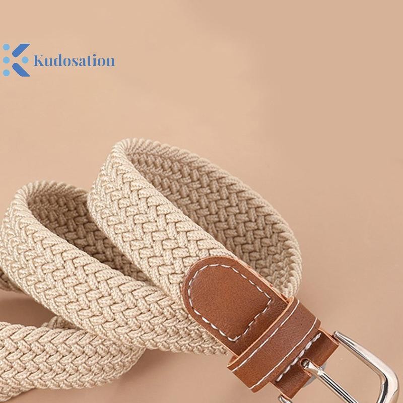 Kudosation Vải Dệt Thắt Lưng Da Không Đục Lỗ Quần Jean Nữ Phù Hợp Với Xu Hướng Thắt Lưng Co Giãn