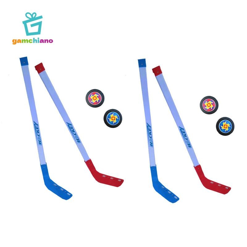 Gamchiano Kids Street Hockey Stick Set Bóng khúc côn cầu ngoài trời cho sân chơi ngoài trời