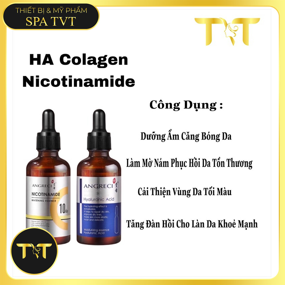 Tinh Chất Angreci 60ml H.A Collagen Dưỡng Ẩm Hoặc Nicotinamide Làm Sáng Da, Căng Bóng, Săn Chắc Da