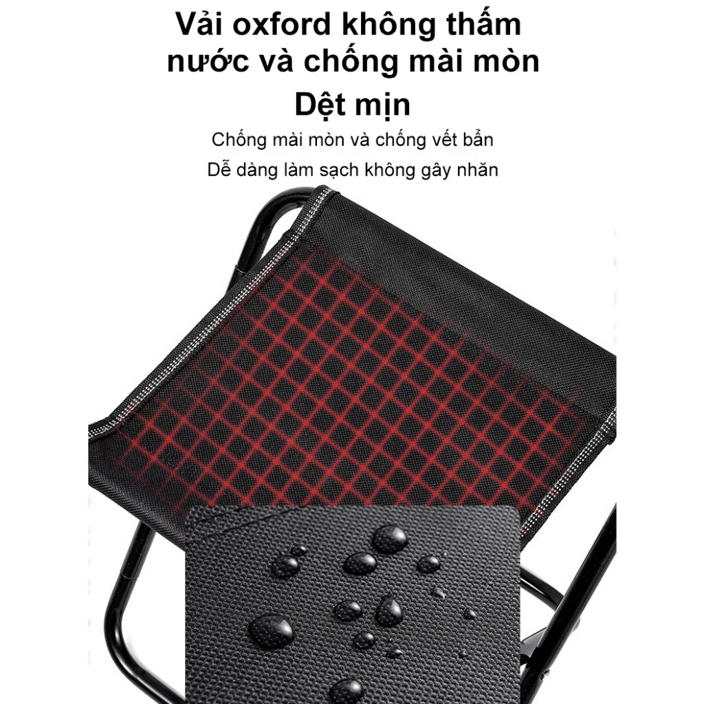 Ghế gấp dã ngoại di động, ghế câu cá, kích thước siêu nhỏ 30*13cm