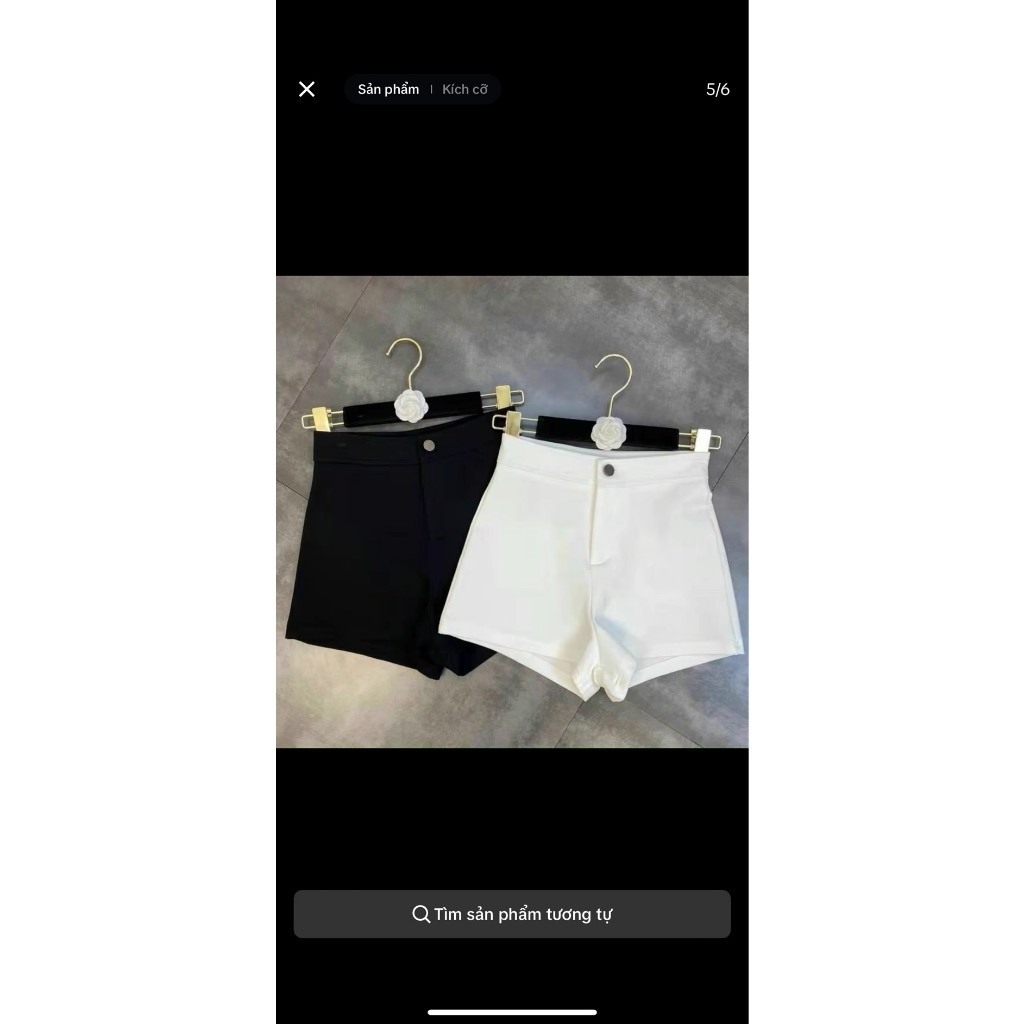 Quần Short Nữ Lưng Cao Dáng Ôm Đùi Ngắn