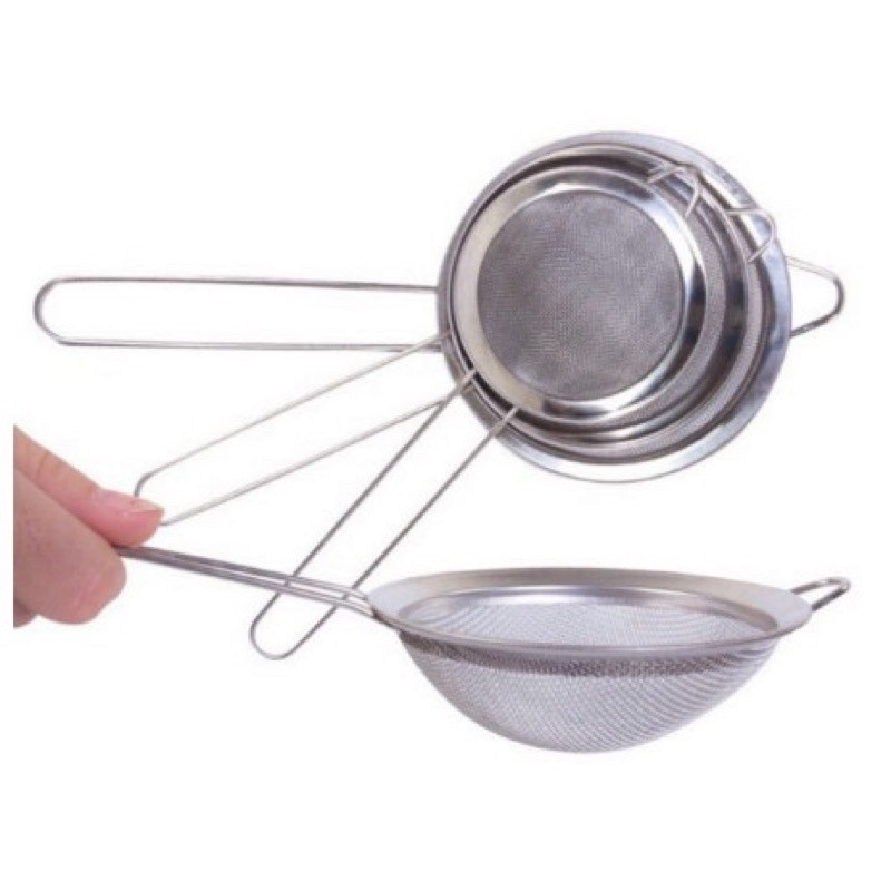 Vợt lọc trà, rây lọc trái cây, lọc bột, lọc thức ăn bằng inox, vợt rây size 14cm