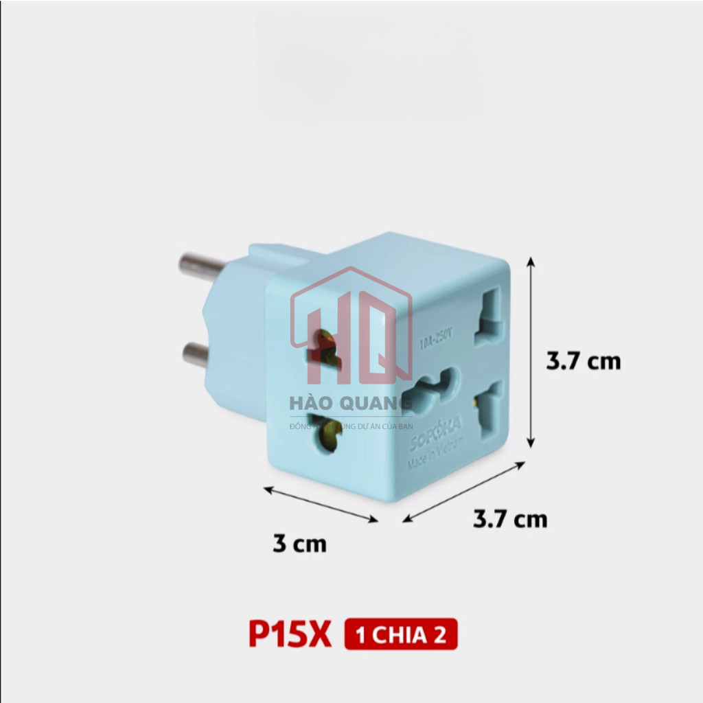 Phích Cắm Đa Năng SOPOKA - Chuyển Đổi 3 Chấu Sang 2 Chấu Hàng Việt Nam Chất Lượng Cao