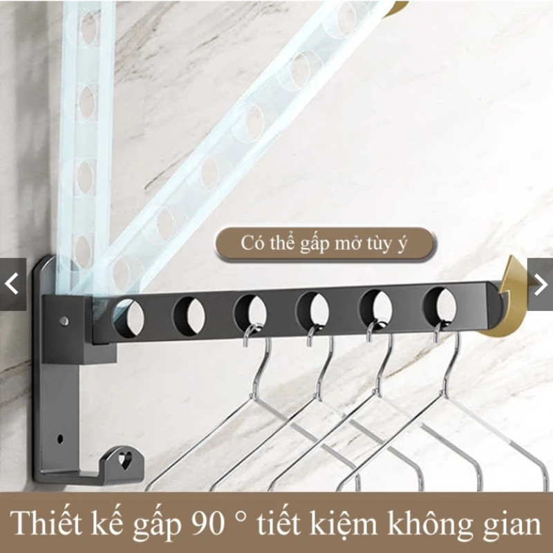 Giá phơi quần áo treo tường,Giàn Phơi,Thanh Treo Quần Áo Gấp Gọn Thông Minh,Hợp Kim Nhôm Giàn Phơi