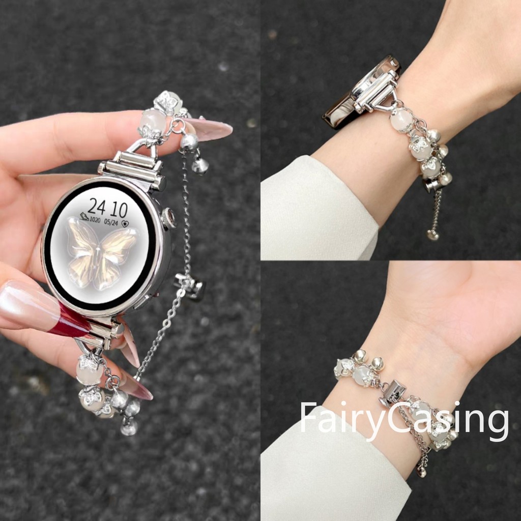 18mm 20MM 22MM Dây đeo hạt thủy tinh sang trọng cho Samsung Galaxy Watch 7 Fe 6 3 4 41 45mm 5 6 Vòng tay trang sức cổ điển 40 / 44mm